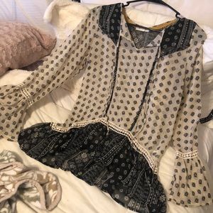 Francesca’s blouse, see thru (white, navy blue)